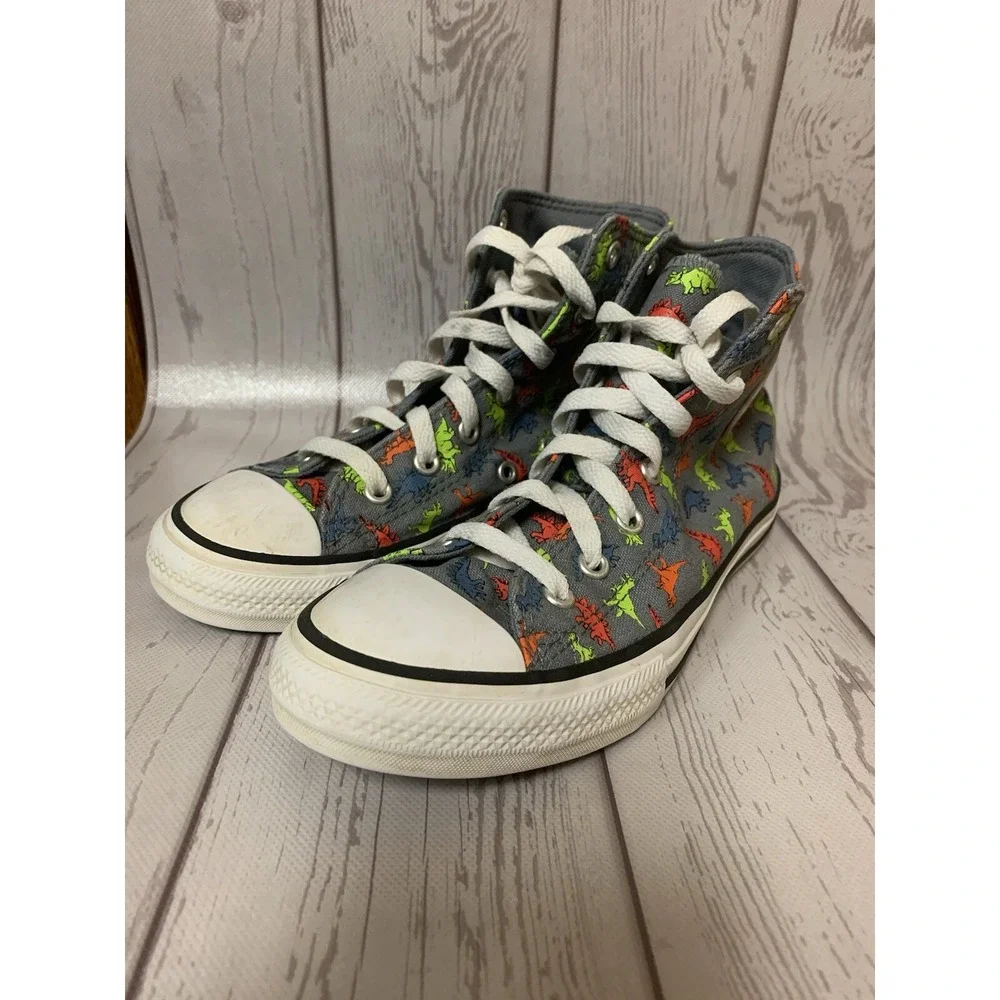 Converse Dinoverse Kids Size 3 Chuck Taylor All Star Hi Top 666200C Junior Dino